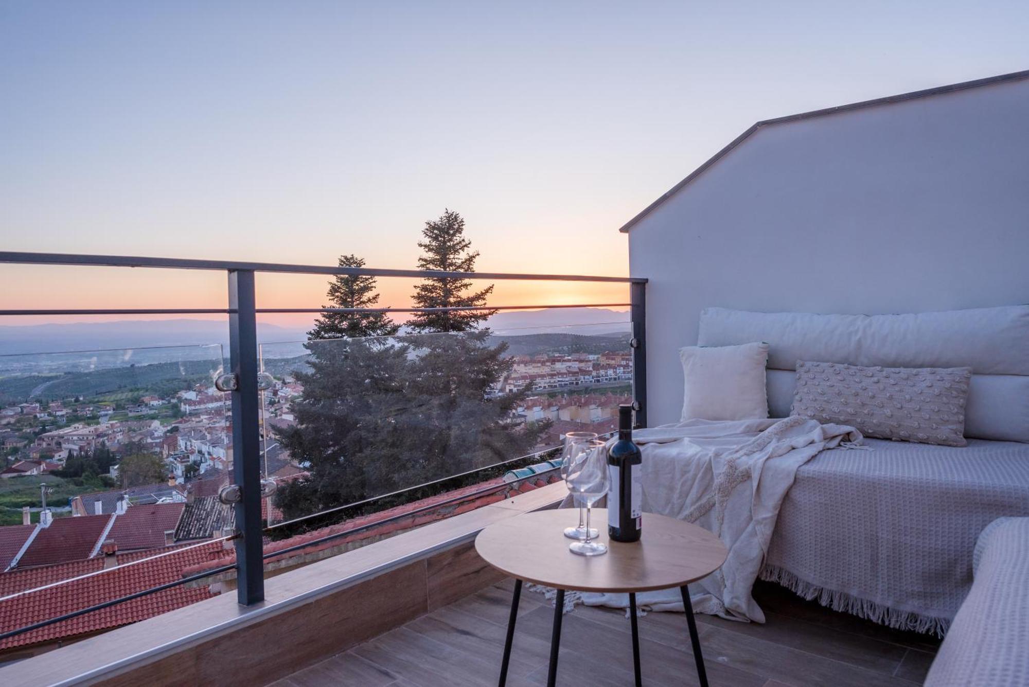 Casa Penalisa Con Jacuzzi, Barbacoa, Chimenea Y Vistas Panoramicas A Granada Villa Alfacar Kültér fotó
